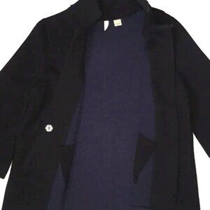 Anthropologie Moth Black Knit Swing Coat | Size S